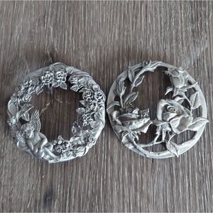 Vintage 1990-1993 Rawcliffe Pewter Potpourri Candle Jar Topper Lid Cover